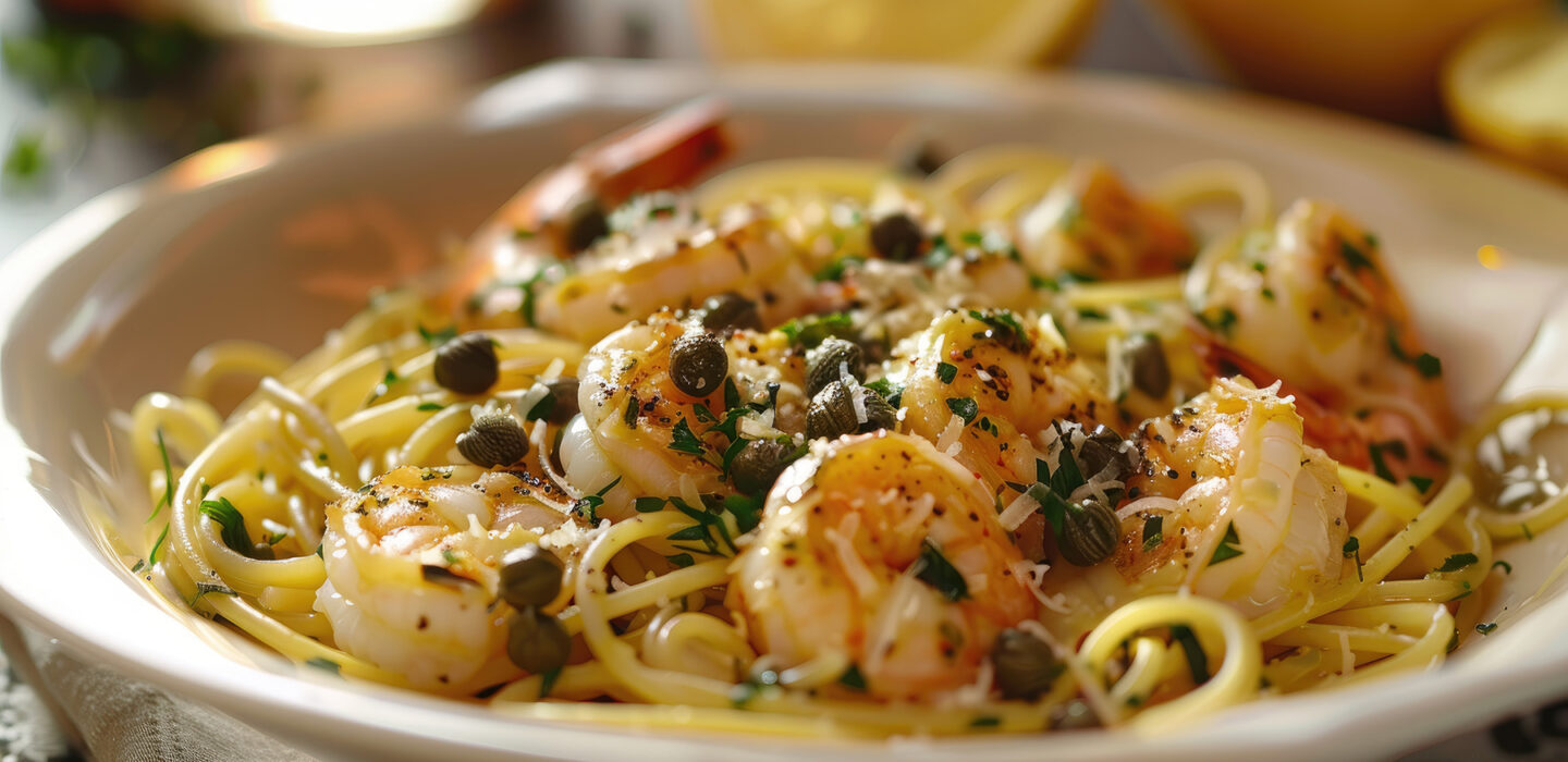 Shrimp linguine